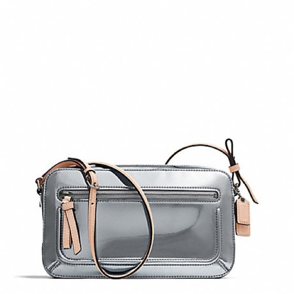 Coach Handbags - Coach chrome silver crossbody bag small mirror